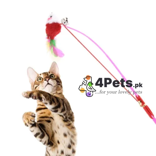 Cat Mouse Teaser Stick Toy