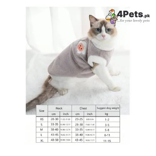 Winter Warm Plush Sweater For Cats 